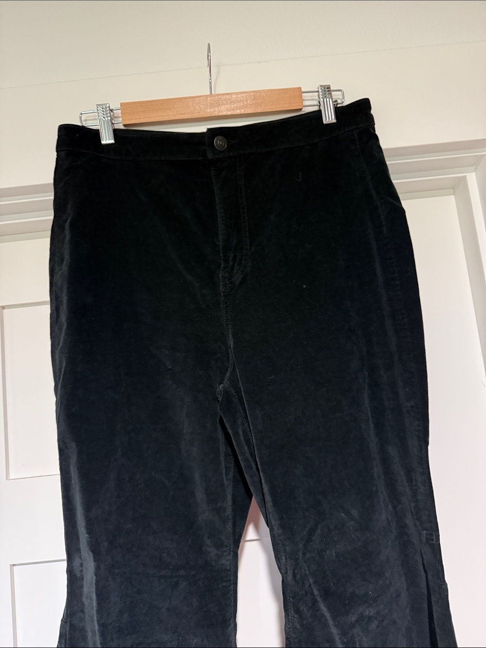 NWOT We The Free Black Velvet Flare Pants - Picture 2 of 4